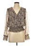 Lascana 100% Polyester Ivory Tan Long Sleeve Blouse Size 10 - photo 1