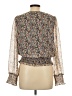 Lascana 100% Polyester Ivory Tan Long Sleeve Blouse Size 10 - photo 2