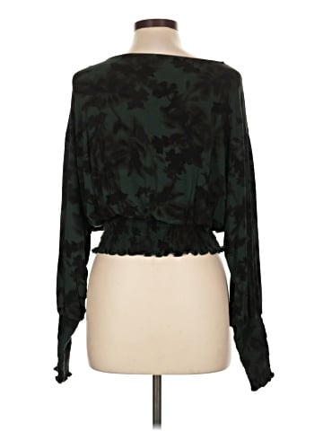 Madewell Cinched Long-Sleeve Top in Floral (view 2)