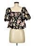 Blu Pepper Black 3/4 Sleeve Blouse Size M - photo 2