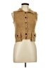 Isalis 100% Acrylic Tan Sleeveless Button-Down Shirt Size L - photo 1
