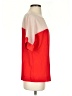 Alex + Alex 100% Polyester Color Block Red Short Sleeve Blouse Size S - photo 4