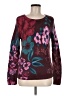 Talbots Floral Burgundy Pullover Sweater Size M - photo 1