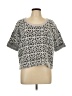 French Connection Silver Short Sleeve Top Size L - photo 1