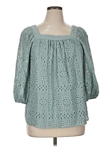 LC Lauren Conrad 3/4 Sleeve Blouse (view 1)