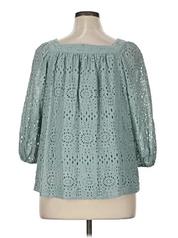 LC Lauren Conrad 3/4 Sleeve Blouse (view 2)