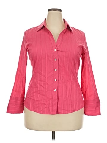 Talbots 3/4 Sleeve Button-Down Shirt (view 1)