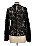 Topshop Black Long Sleeve Blouse Size 10 - photo 2