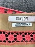Saylor 100% Nylon Floral Pink Short Sleeve Top Size L - photo 7