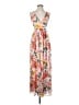 Express 100% Polyester Floral Pink Casual Dress Size XXS - photo 1