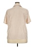 Assorted Brands Stripes Tan Short Sleeve Blouse Size XXL Petite - photo 2