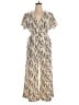 Unbranded 100% Polyester Chevron-herringbone Ivory Jumpsuit Size XL - photo 1