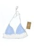 Assorted Brands Checkered-gingham Blue Swimsuit Top Size S - photo 1