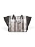 Assorted Brands 100% Leather Stripes Gray Leather Tote One size - photo 1