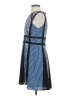 BCBGMAXAZRIA 100% Polyester Graphic Blue Cocktail Dress Size 4 - photo 5