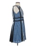 BCBGMAXAZRIA 100% Polyester Graphic Blue Cocktail Dress Size 4 - photo 4