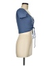 Zara Blue Short Sleeve Top Size M - photo 4