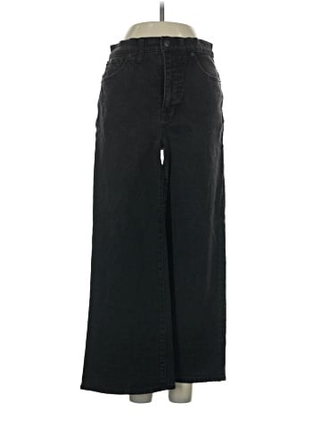 Madewell Wide-Leg Crop Jeans in Black Frost (view 1)