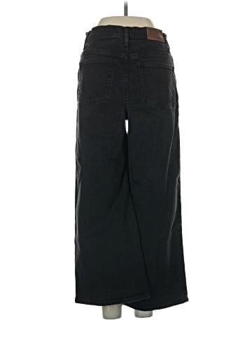 Madewell Wide-Leg Crop Jeans in Black Frost (view 2)