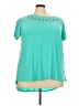 Cato Teal Short Sleeve Blouse Size 22 - photo 1