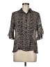 French Connection Animal Print Black 3/4 Sleeve Blouse Size 6 - photo 1