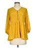Antoinette 100% Polyester Yellow 3/4 Sleeve Blouse Size S - photo 1