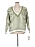Elisabeth 100% Cotton Checkered-gingham Green Pullover Sweater Size 2 - photo 1