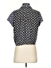 Topshop Polka Dots Blue Short Sleeve Blouse Size 4 - photo 2
