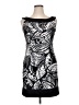 Connected Apparel Graphic Multi Color Black Cocktail Dress Size 14 Petite - photo 1