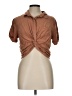 Forever 21 100% Rayon Brown Short Sleeve Blouse Size L - photo 1