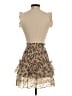 Current Air 100% Rayon Tweed Tan Cocktail Dress Size XXS - photo 2