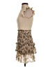 Current Air 100% Rayon Tweed Tan Cocktail Dress Size XXS - photo 5