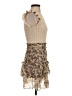 Current Air 100% Rayon Tweed Tan Cocktail Dress Size XXS - photo 4