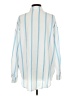 Unbranded 100% Polyester Stripes Blue White Long Sleeve Blouse Size L - photo 2