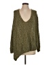 Free People Metallic Green Pullover Sweater Size XS - photo 1