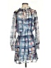 Parker Plaid Blue Casual Dress Size S - photo 1