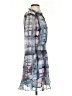 Parker Plaid Blue Casual Dress Size S - photo 4