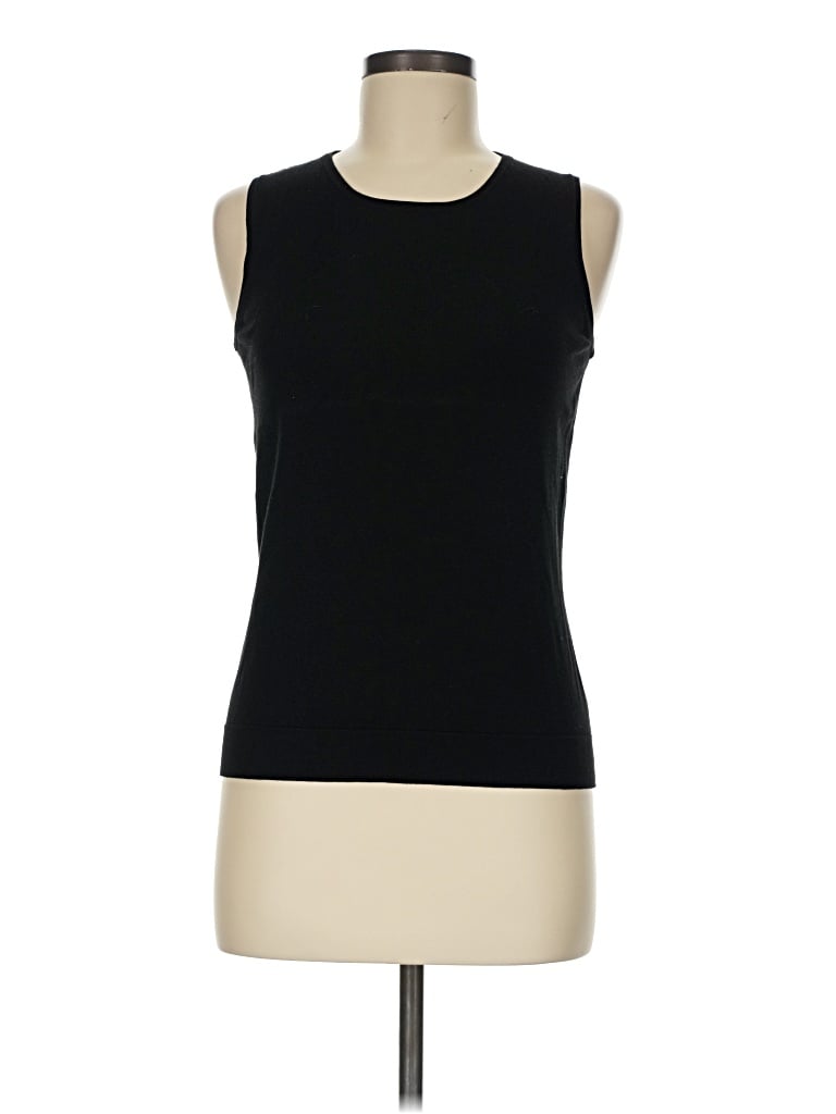 Pre-owned August Silk Sleeveless T-shirt In Black