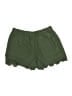 Madewell 100% Polyester Solid Green Scallop-Hem Pull-On Shorts Size M - photo 1