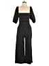 Something Navy Chevron-herringbone Black Jumpsuit Size M - photo 1