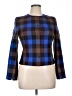 Akris Punto 100% Baumwolle Plaid Blue Jacket Size 10 - photo 1