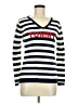 Tommy Hilfiger 100% Cotton Stripes Ivory Blue Pullover Sweater Size M - photo 1