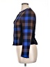 Akris Punto 100% Baumwolle Plaid Blue Jacket Size 10 - photo 5