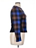 Akris Punto 100% Baumwolle Plaid Blue Jacket Size 10 - photo 4