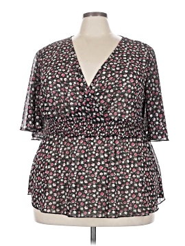 Shein Curve Short Sleeve Blouse