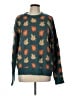 Unbranded 100% Acrylic Print Teal Pullover Sweater Size L - photo 1