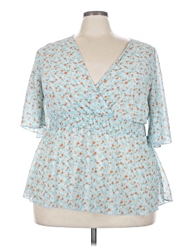 Shein Curve Short Sleeve Blouse