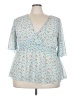 Shein Curve Blue Short Sleeve Blouse Size 20 Plus (4) - photo 1