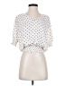 Summersalt 100% Polyester Polka Dots Ivory 3/4 Sleeve Blouse Size XS - photo 1
