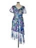 MARCHESA notte 100% Polyester Blue Cocktail Dress Size 14 - photo 2